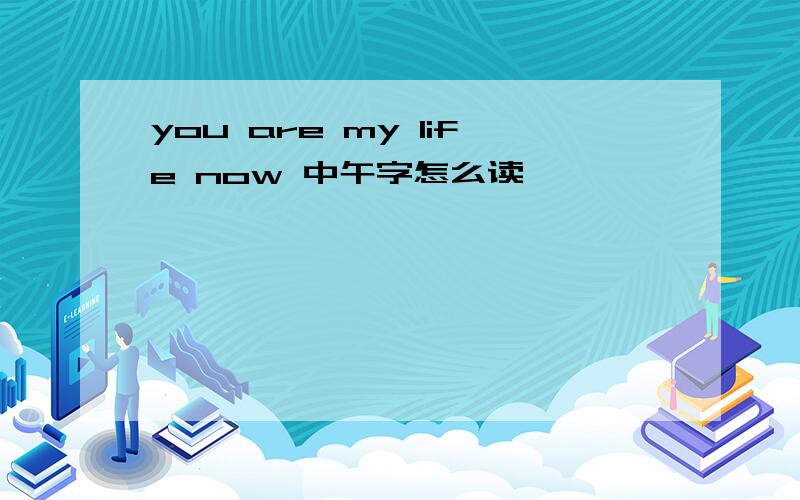 you are my life now 中午字怎么读