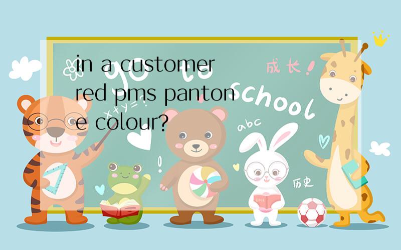 in a customer red pms pantone colour?