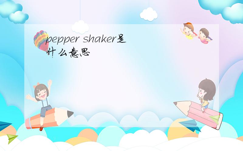 pepper shaker是什么意思