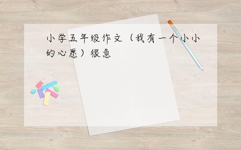 小学五年级作文（我有一个小小的心愿）很急