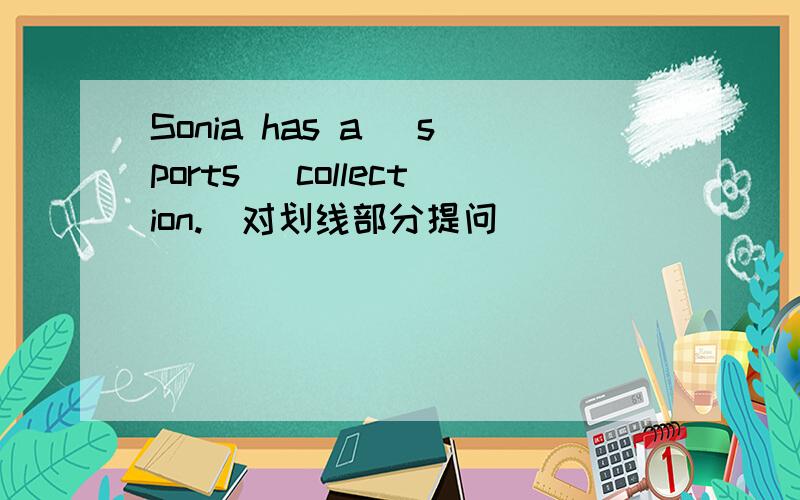 Sonia has a _sports_ collection.(对划线部分提问)