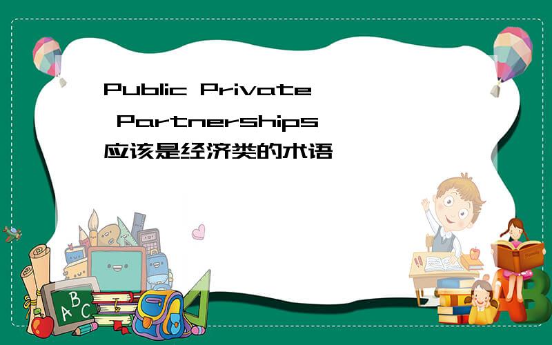 Public Private Partnerships 应该是经济类的术语