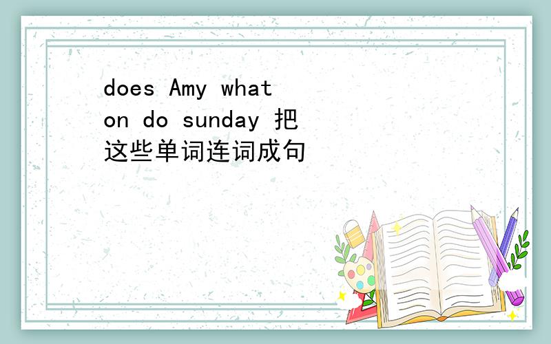 does Amy what on do sunday 把这些单词连词成句