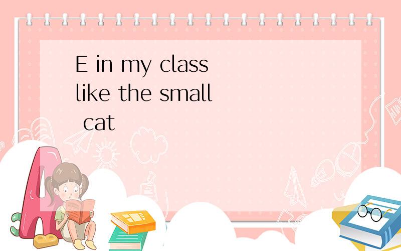 E in my class like the small cat