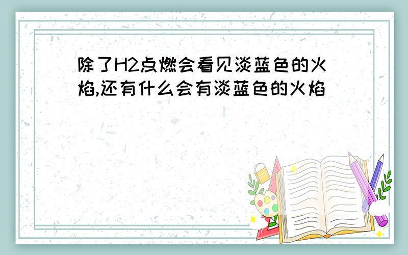 除了H2点燃会看见淡蓝色的火焰,还有什么会有淡蓝色的火焰