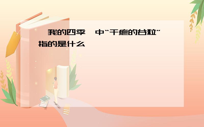 《我的四季》中“干瘪的谷粒”指的是什么