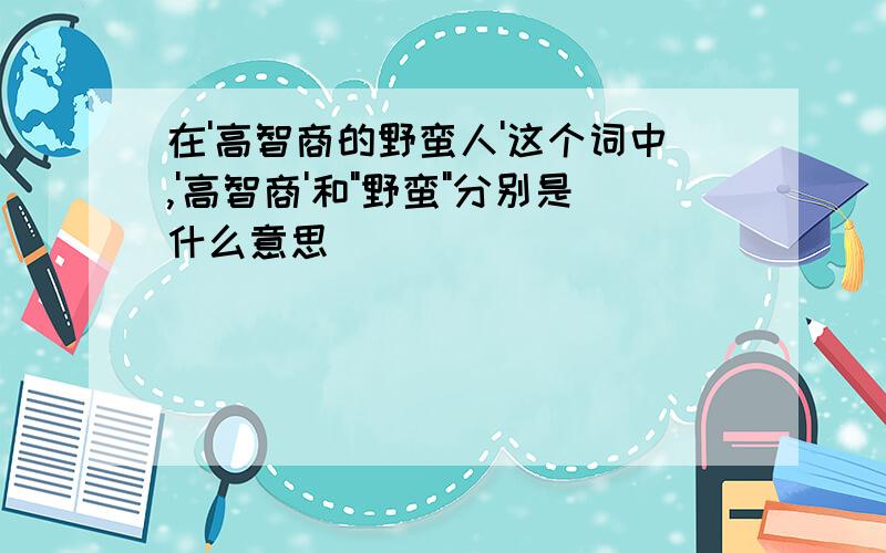 在'高智商的野蛮人'这个词中,'高智商'和