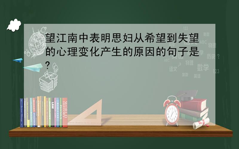 望江南中表明思妇从希望到失望的心理变化产生的原因的句子是?