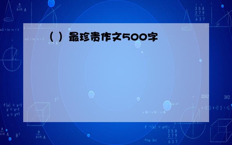 （ ）最珍贵作文500字