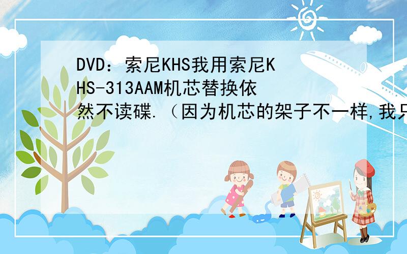 DVD：索尼KHS我用索尼KHS-313AAM机芯替换依然不读碟.（因为机芯的架子不一样,我只听换的激光头）.