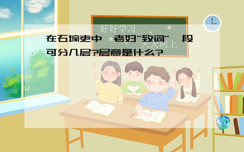 在石壕吏中,老妇“致词”一段可分几层?层意是什么?