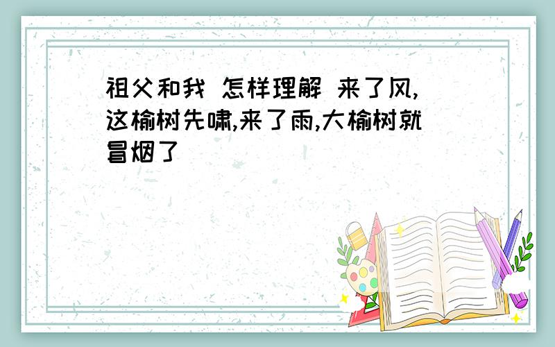 祖父和我 怎样理解 来了风,这榆树先啸,来了雨,大榆树就冒烟了