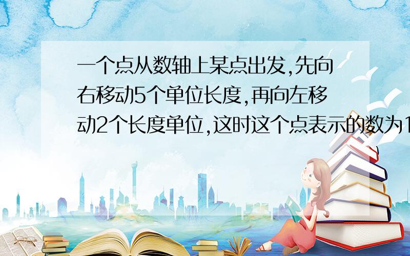 一个点从数轴上某点出发,先向右移动5个单位长度,再向左移动2个长度单位,这时这个点表示的数为1,则起点表示要求画图