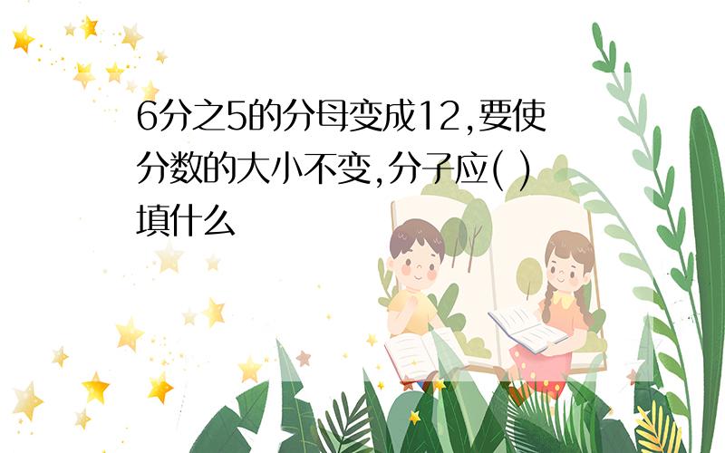 6分之5的分母变成12,要使分数的大小不变,分子应( )填什么