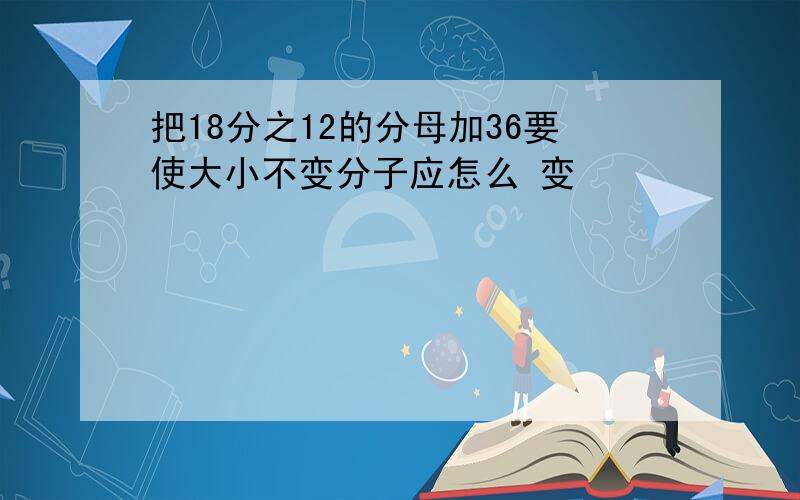 把18分之12的分母加36要使大小不变分子应怎么 变