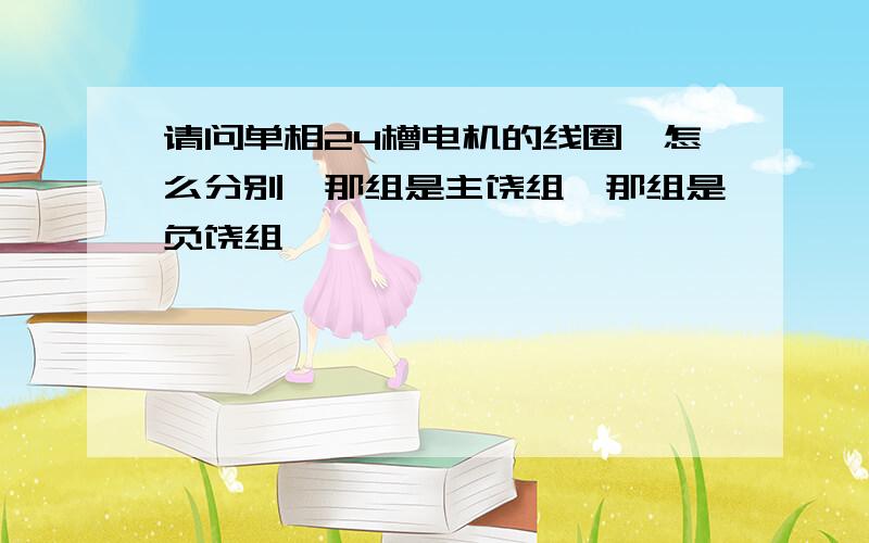 请问单相24槽电机的线圈,怎么分别,那组是主饶组,那组是负饶组