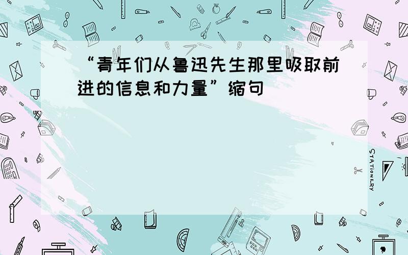 “青年们从鲁迅先生那里吸取前进的信息和力量”缩句