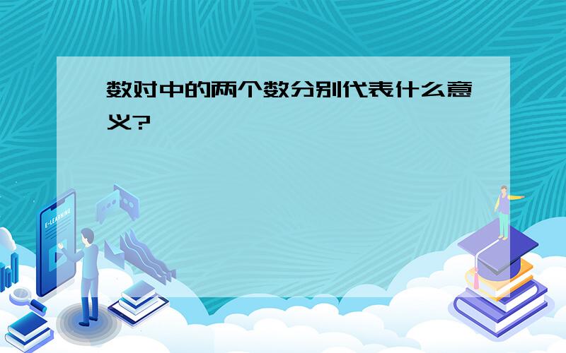 数对中的两个数分别代表什么意义?