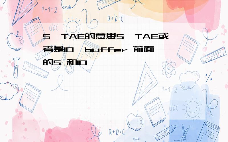 5*TAE的意思5*TAE或者是10*buffer 前面的5 和10