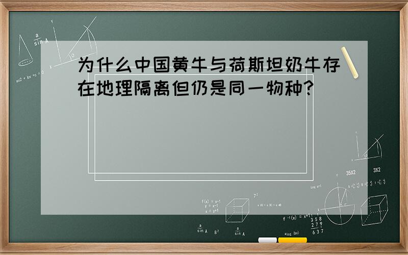 为什么中国黄牛与荷斯坦奶牛存在地理隔离但仍是同一物种?