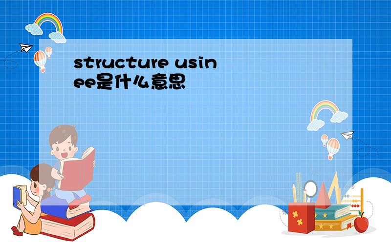 structure usinee是什么意思