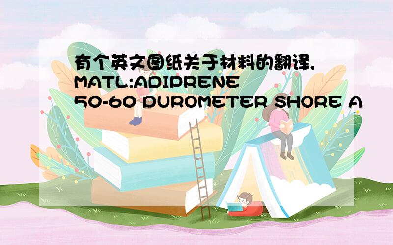 有个英文图纸关于材料的翻译,MATL:ADIPRENE 50-60 DUROMETER SHORE A