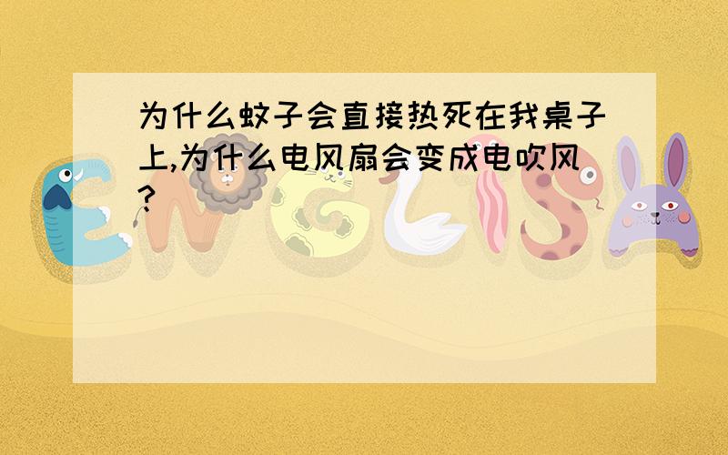 为什么蚊子会直接热死在我桌子上,为什么电风扇会变成电吹风?