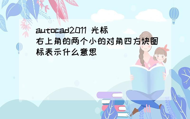 autocad2011 光标右上角的两个小的对角四方块图标表示什么意思