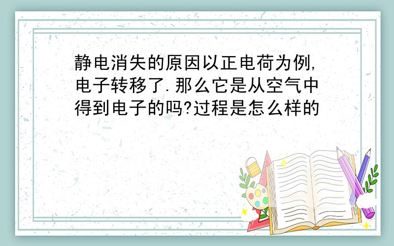 静电消失的原因以正电荷为例,电子转移了.那么它是从空气中得到电子的吗?过程是怎么样的