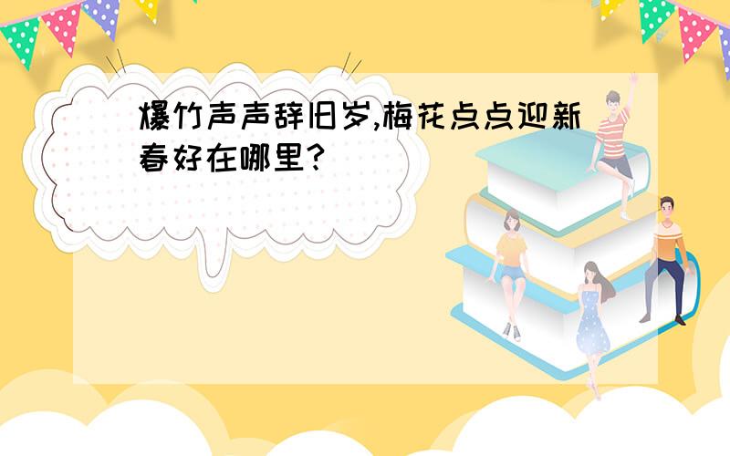 爆竹声声辞旧岁,梅花点点迎新春好在哪里?