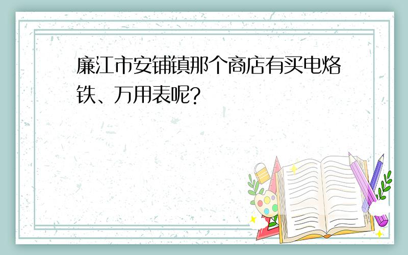 廉江市安铺镇那个商店有买电烙铁、万用表呢?