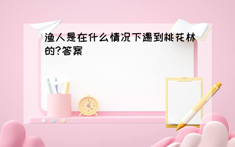 渔人是在什么情况下遇到桃花林的?答案