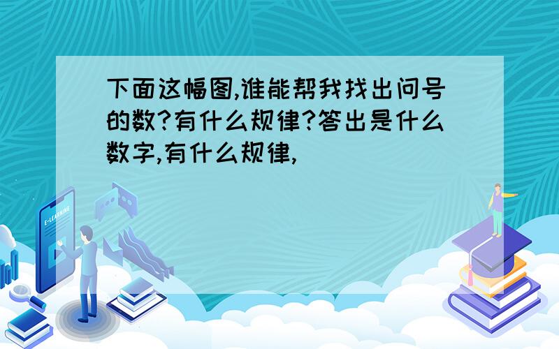 下面这幅图,谁能帮我找出问号的数?有什么规律?答出是什么数字,有什么规律,