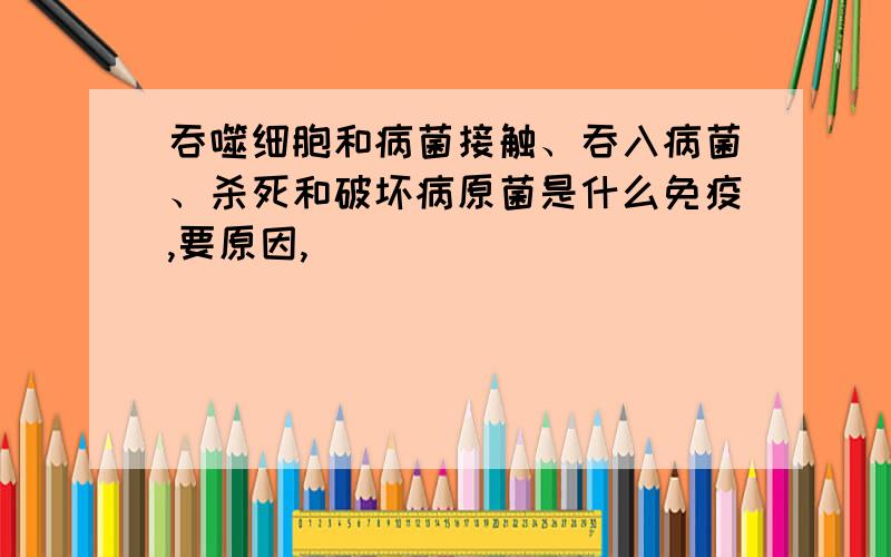 吞噬细胞和病菌接触、吞入病菌、杀死和破坏病原菌是什么免疫,要原因,