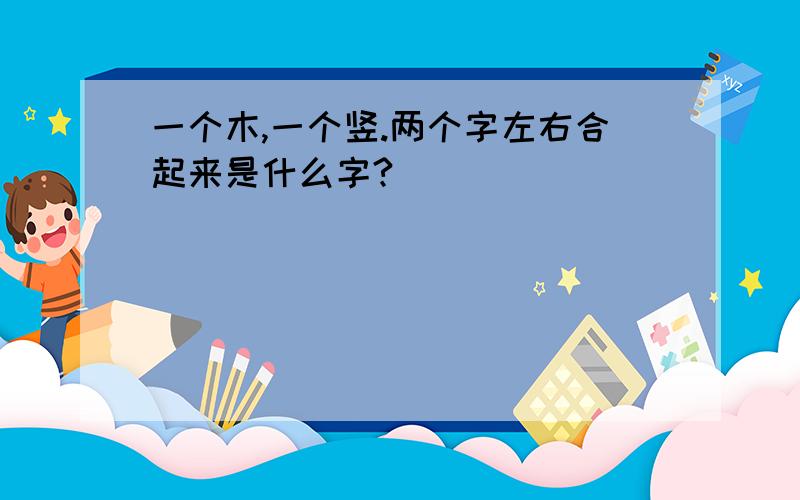 一个木,一个竖.两个字左右合起来是什么字?