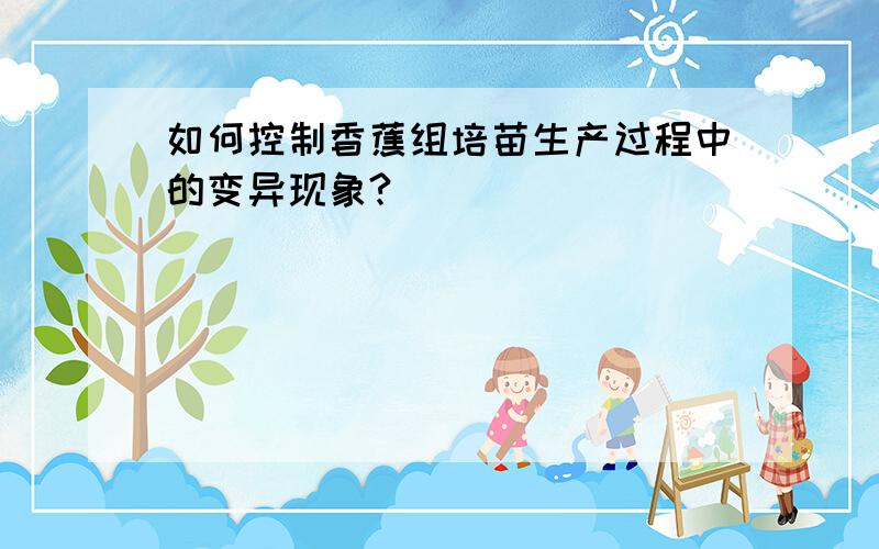 如何控制香蕉组培苗生产过程中的变异现象?