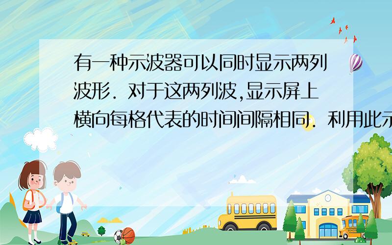 有一种示波器可以同时显示两列波形．对于这两列波,显示屏上横向每格代表的时间间隔相同．利用此示波器可以测量液体中的声速,实验装置的一部分如图1所示：管内盛满液体,音频信号发生