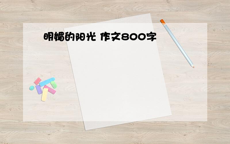 明媚的阳光 作文800字