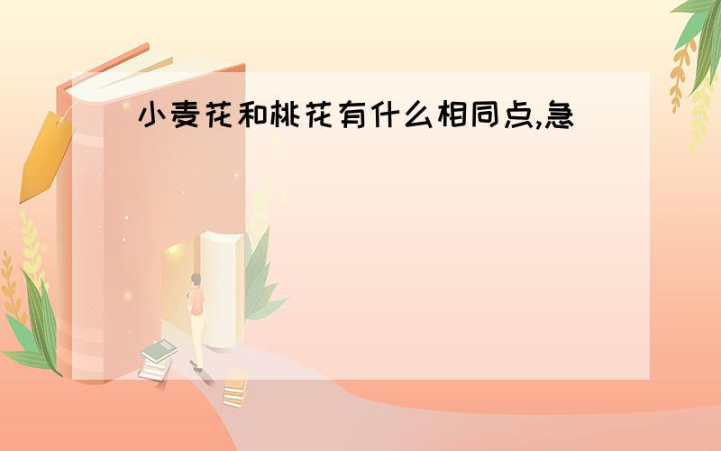 小麦花和桃花有什么相同点,急