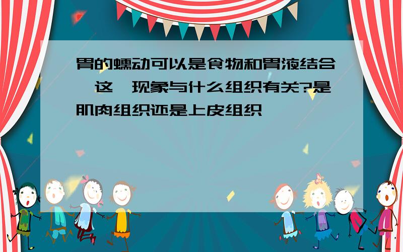 胃的蠕动可以是食物和胃液结合,这一现象与什么组织有关?是肌肉组织还是上皮组织