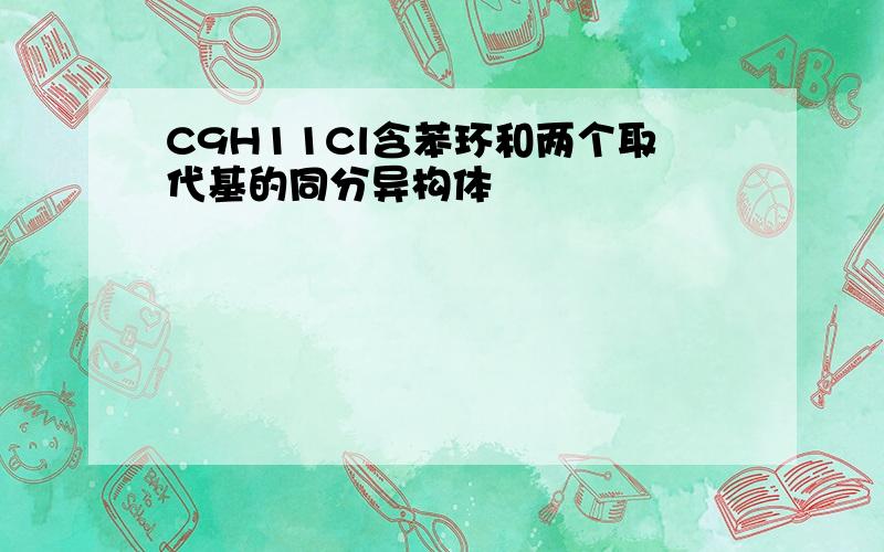 C9H11Cl含苯环和两个取代基的同分异构体