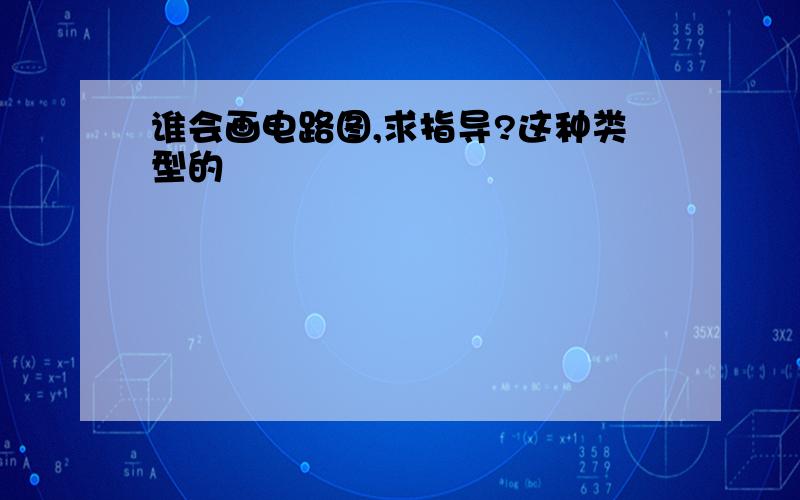 谁会画电路图,求指导?这种类型的