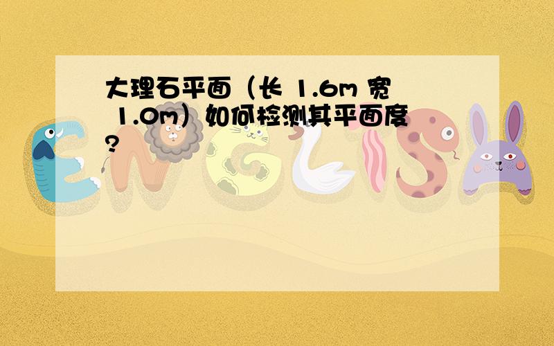 大理石平面（长 1.6m 宽 1.0m）如何检测其平面度?