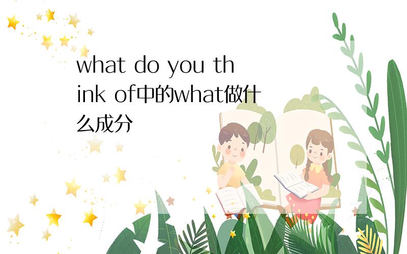 what do you think of中的what做什么成分