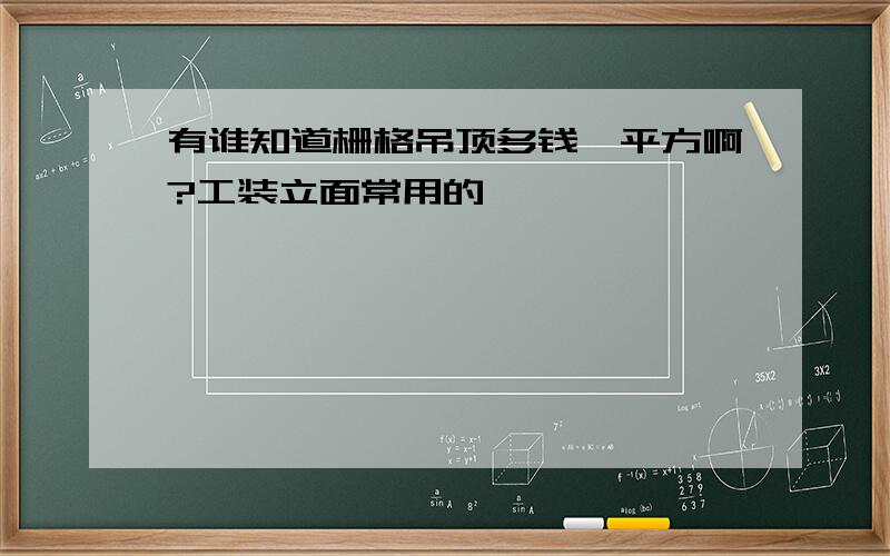 有谁知道栅格吊顶多钱一平方啊?工装立面常用的