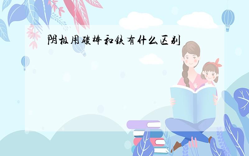 阴极用碳棒和铁有什么区别