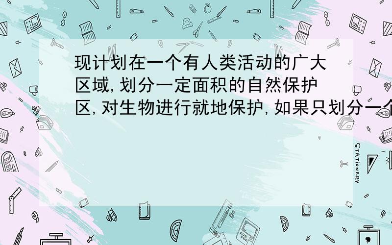 现计划在一个有人类活动的广大区域,划分一定面积的自然保护区,对生物进行就地保护,如果只划分一个保护区,保护面积大小与下列哪项呈负相关?A 物种数 B物种灭绝率 C生境多样性 D区外物种