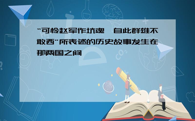 “可怜赵军作坑魂,自此群雄不敢西”所表述的历史故事发生在那两国之间