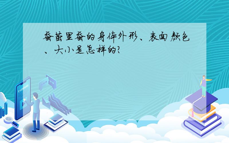 蚕茧里蚕的身体外形、表面颜色、大小是怎样的?