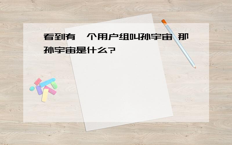 看到有一个用户组叫孙宇宙 那孙宇宙是什么?